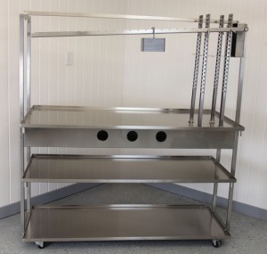 Five foot cheese table with press