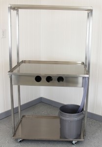 3 Foot Cheese Table with drain bucket